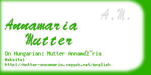 annamaria mutter business card